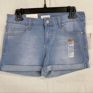 NWT Celebrity Pink Light Blue Denim Short Shorts